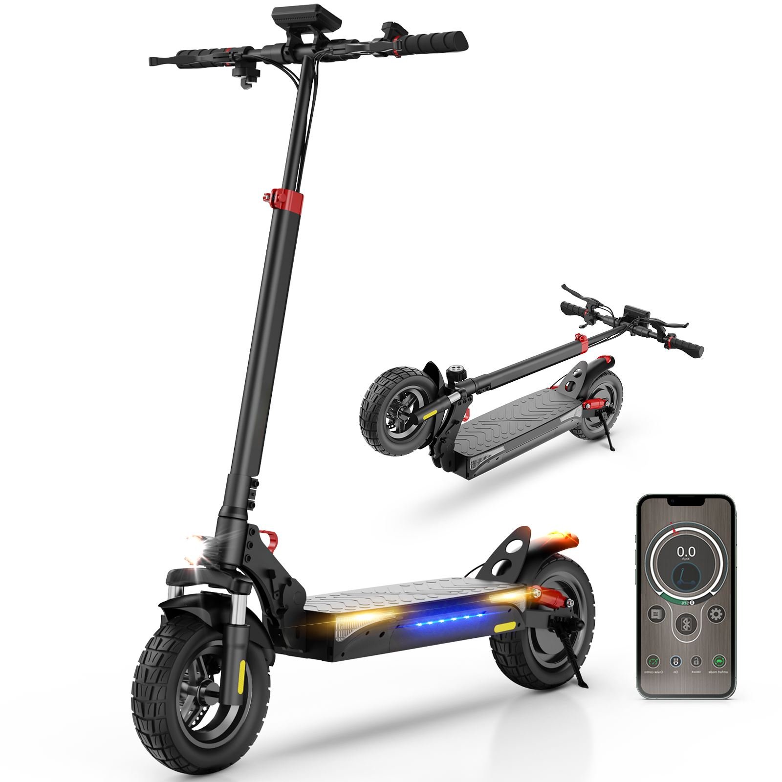 22729268-1505-3756-1.jpg Patinete eléctrico iScooter iX3 de 800 W, velocidad máxima de 40 km/h, 3 modos de conducción, autonomía de 30 a 40 km, 48 V, 10 Ah, doble amortiguación, neumáticos de 10 pulgadas, plegable, con aplicación. - Imagen 1